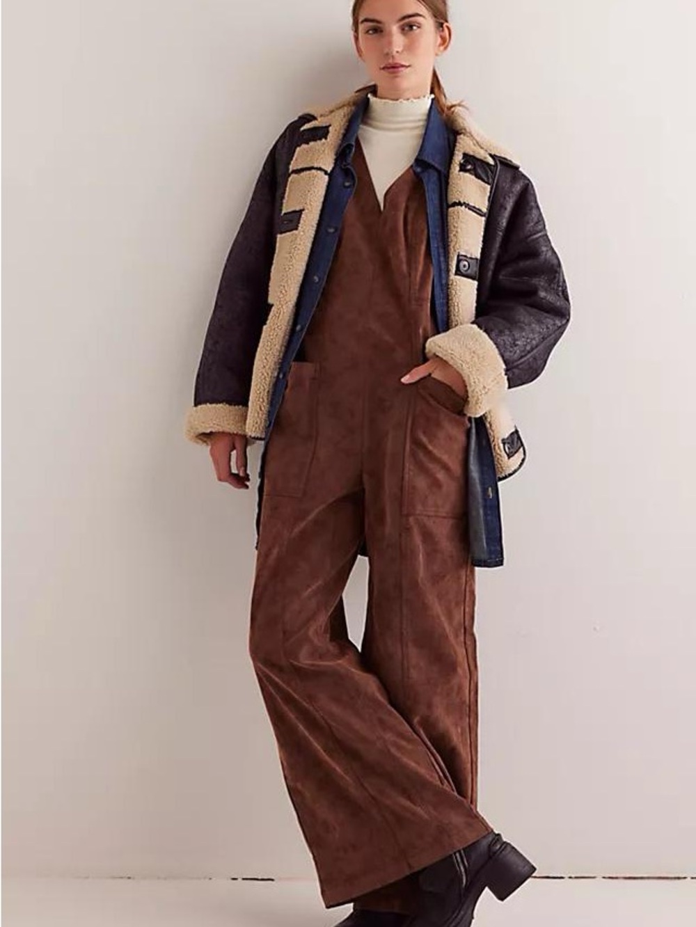 We The Free - Nico Faux Suede One-Piece - Picture 1 of 11